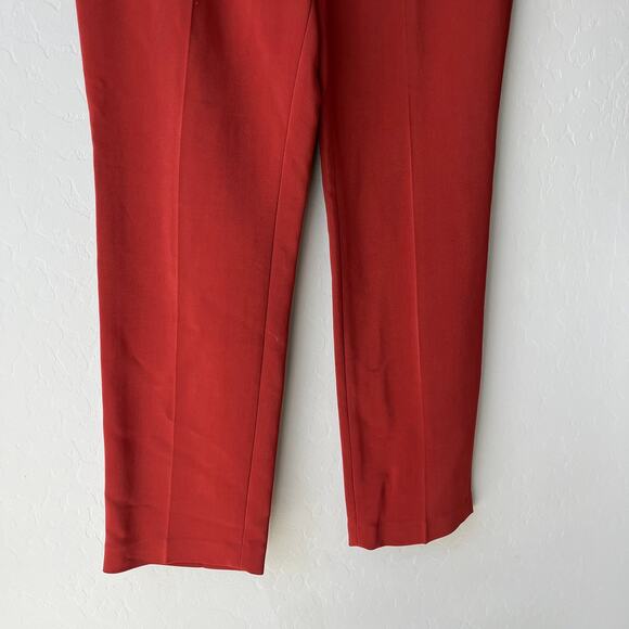 Rosetta Getty Trouser Red Cropped Tapered High Rise‎ Dress Pants Size 10 - Picture 5 of 13
